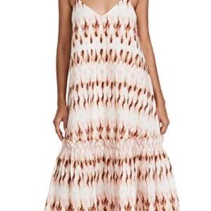 A.L.C. Mojave Pink Tie Dye Midi Maxi Poplin Dress Sz 6